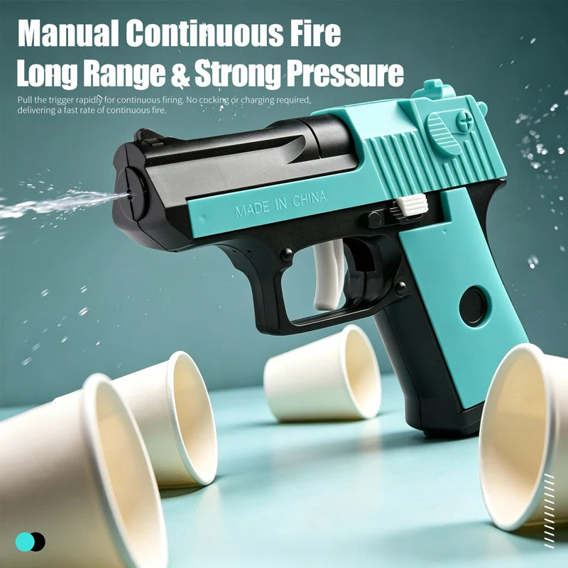 Mini Manual Water Gun – Continuous Firing Water Pistol