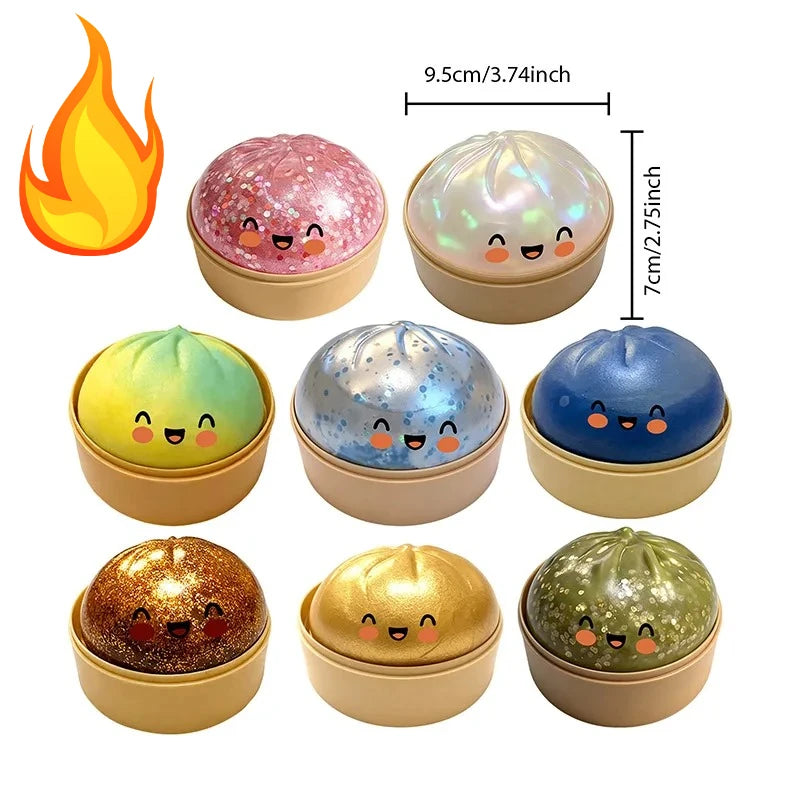 Dumpling Squishy Stress Ball – Soft Slow-Rise Fidget Toy