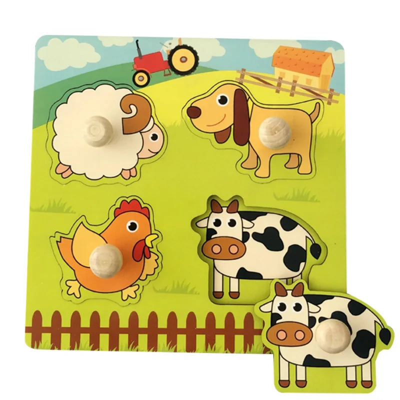 Montessori Wooden Puzzle Educational Shape Matching Toy