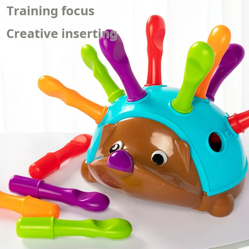 Hedgehog Fine Motor Toy – Toddler Hand-Eye Coordination Game