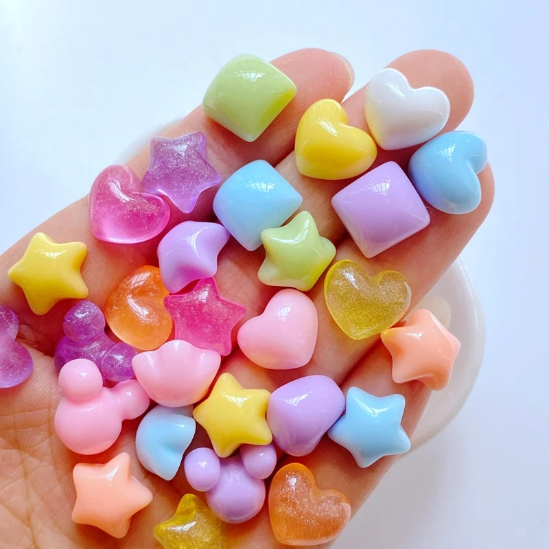 Resin Cabochons – Mini Flat Back Craft Decorations, 30 Pcs
