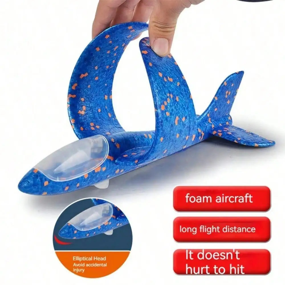 Foam Glider Launcher Toy ABS Airplane Outdoor Flying Set