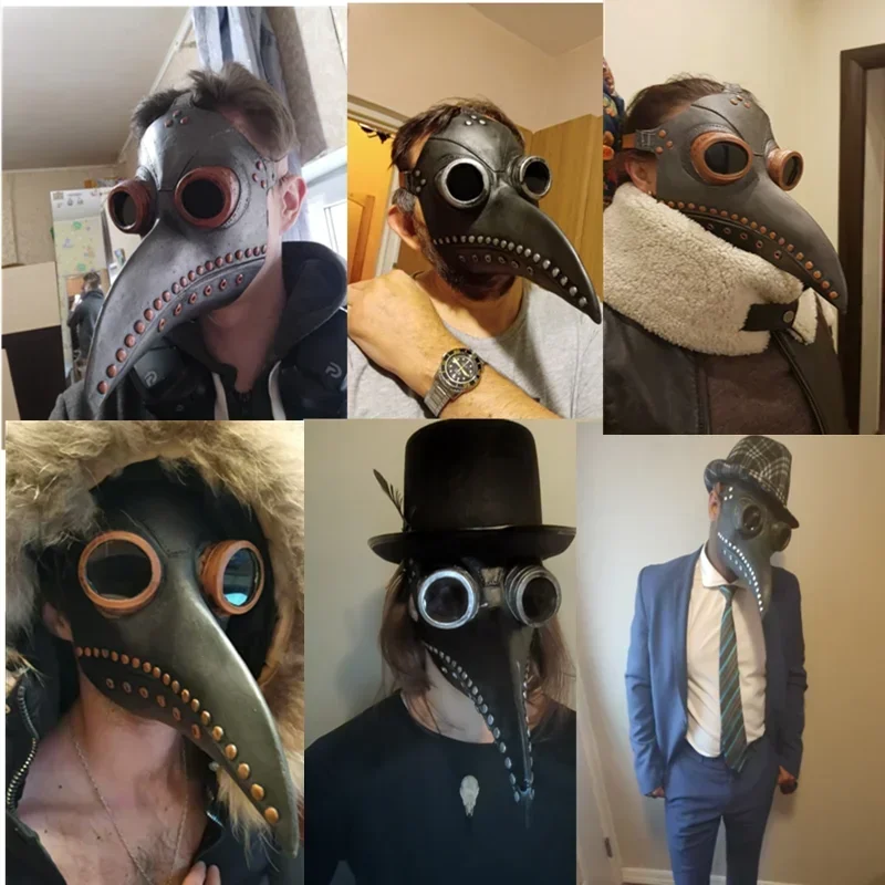 Plague Doctor Mask – Black Steampunk Halloween Costume