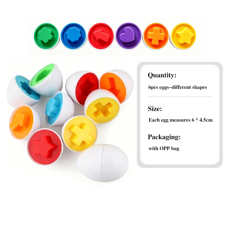 Egg Shape Matching Toy – Color and Shape Learning Puzzle