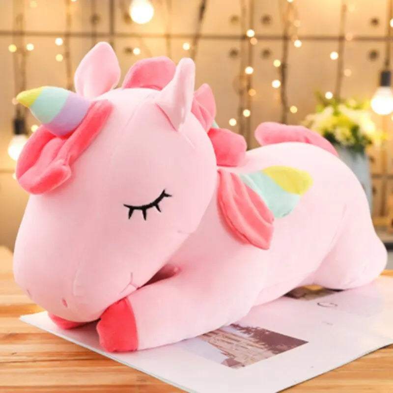 Unicorn Plush Toy, Soft Huggable Stuffed Animal in 25 or 50cm