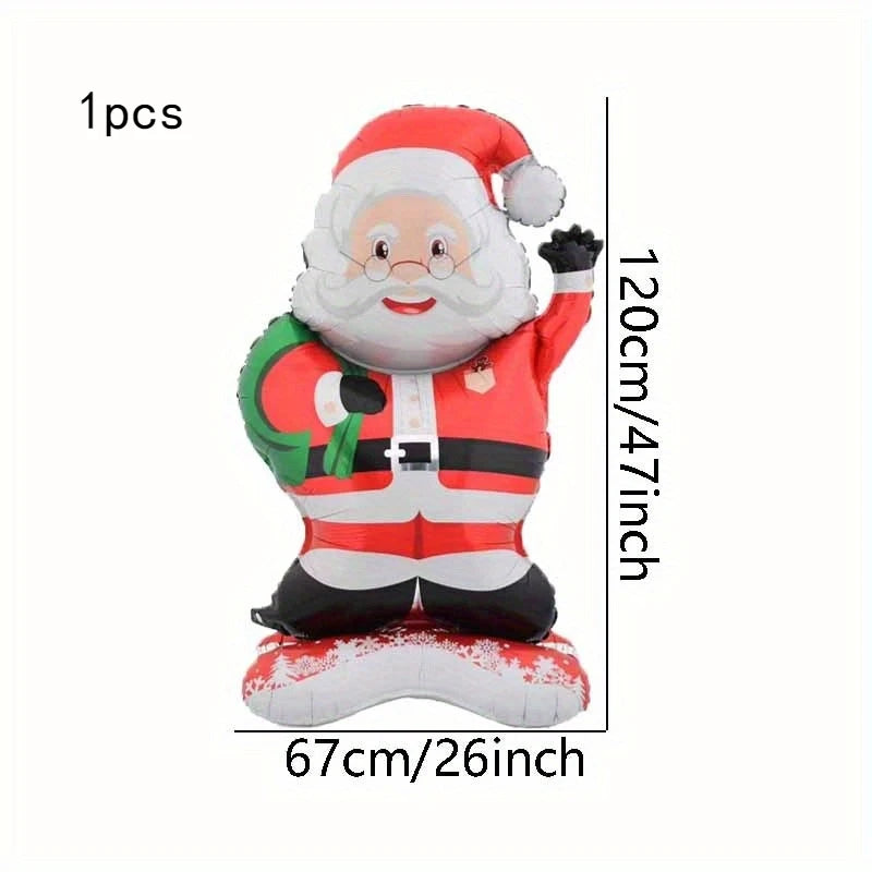 Standing Santa Foil Balloon Christmas Party Decoration 1/2 Pcs