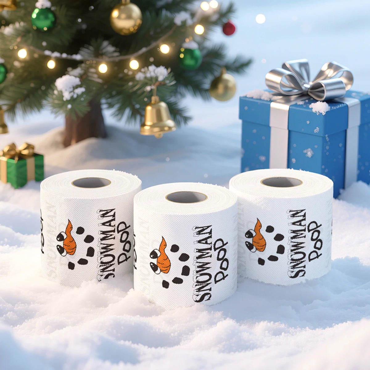 Christmas Toilet Paper Holiday Bathroom Decoration