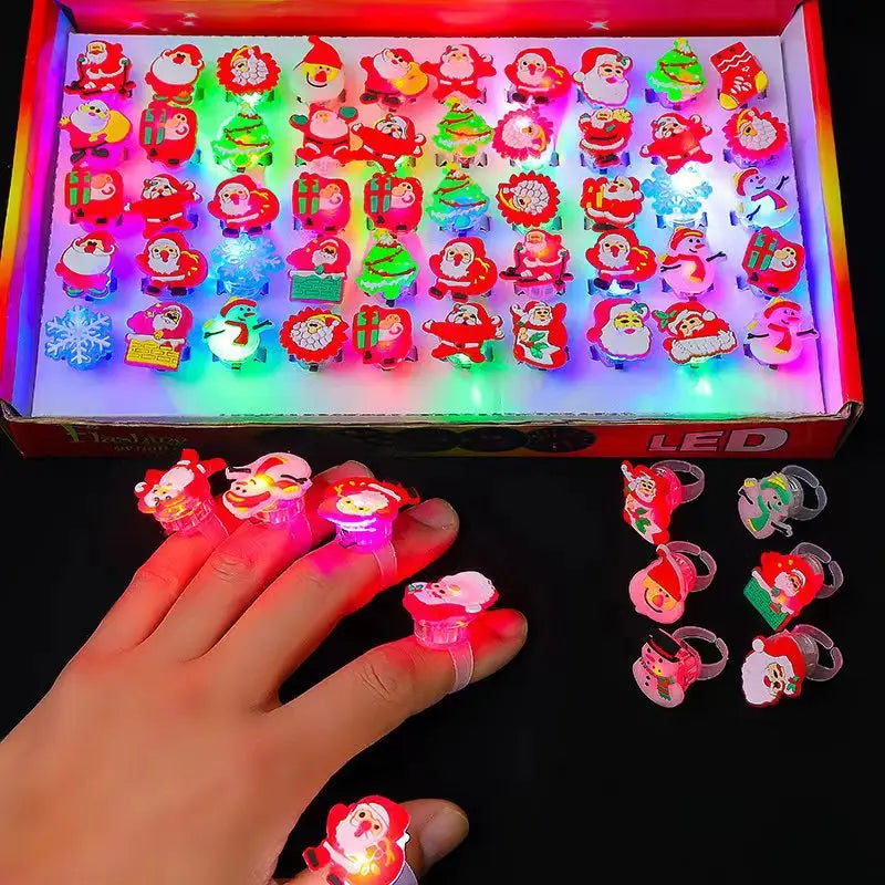 Halloween Light Up Rings – 50 Pcs LED Party Favors