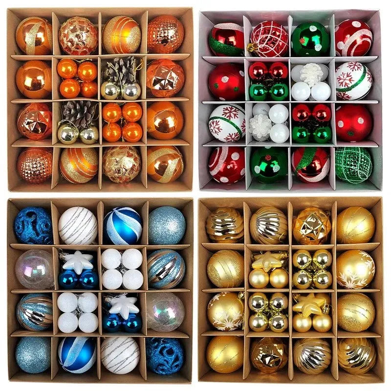 Christmas Ball Ornaments 44 Pcs 3-6CM Christmas Tree Decor Set