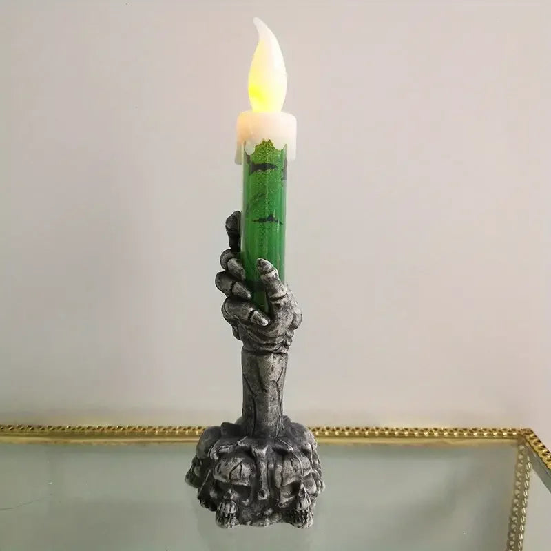 Halloween Skeleton Hand LED Candle Decoration