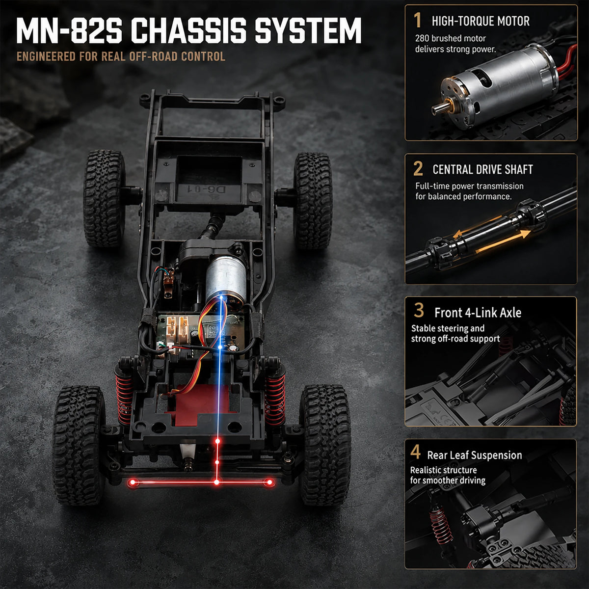 1:12 RC Off-Road Pickup Truck – 4WD Climbing Crawler