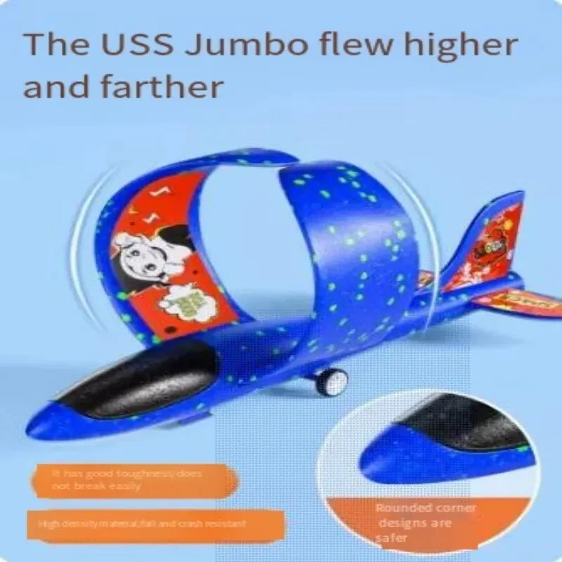 Foam Airplane Launcher Toy – Hand Launch Flying Glider