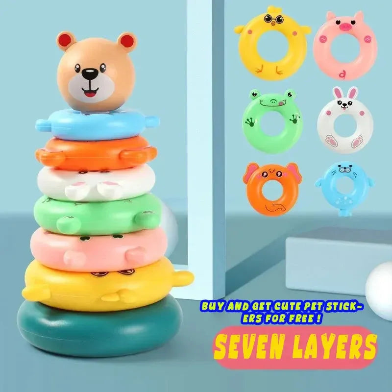 Baby Stacking Cups Toy – Montessori Pyramid Tower