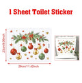 Christmas Toilet Sticker Merry Christmas Bathroom Decoration