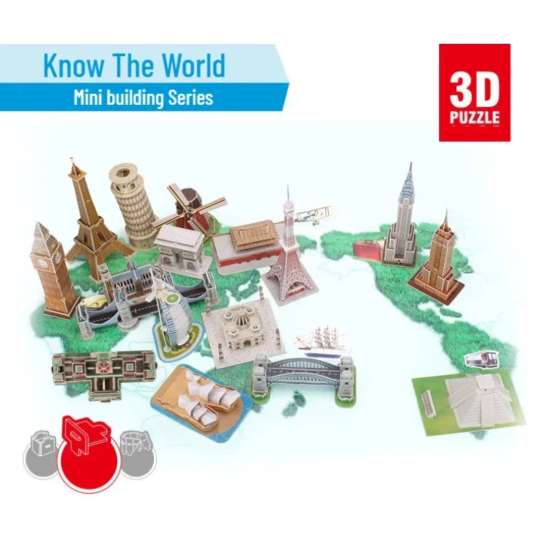 World Landmark 3D Puzzle – Paper Architectural Model