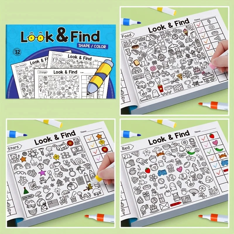Hidden Objects Coloring Book – Find & Color Activity Workbook