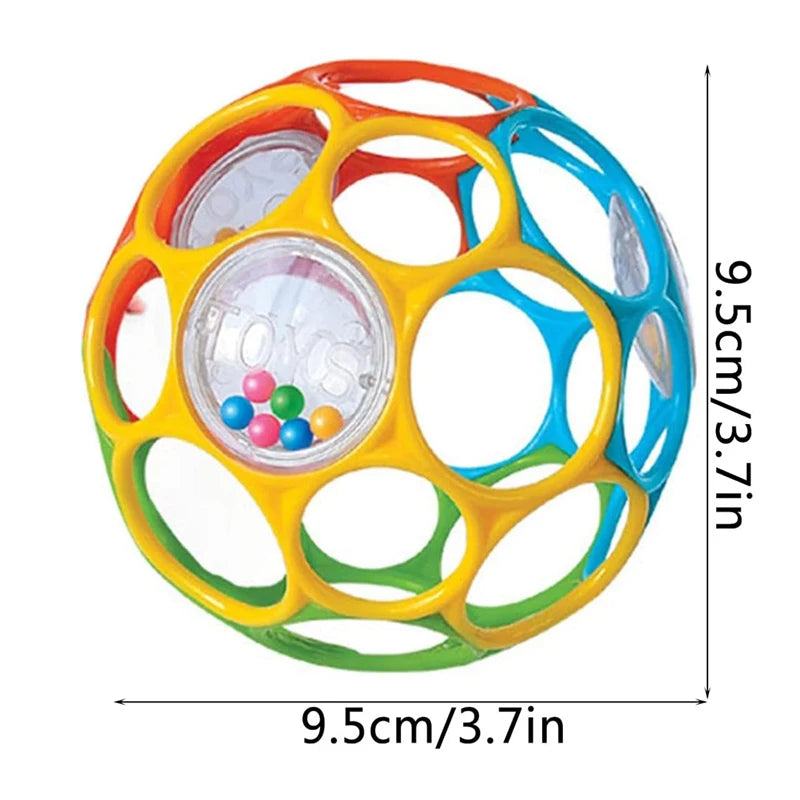 Baby Grasping Ball Rattle – Soft Sensory Bell Toy