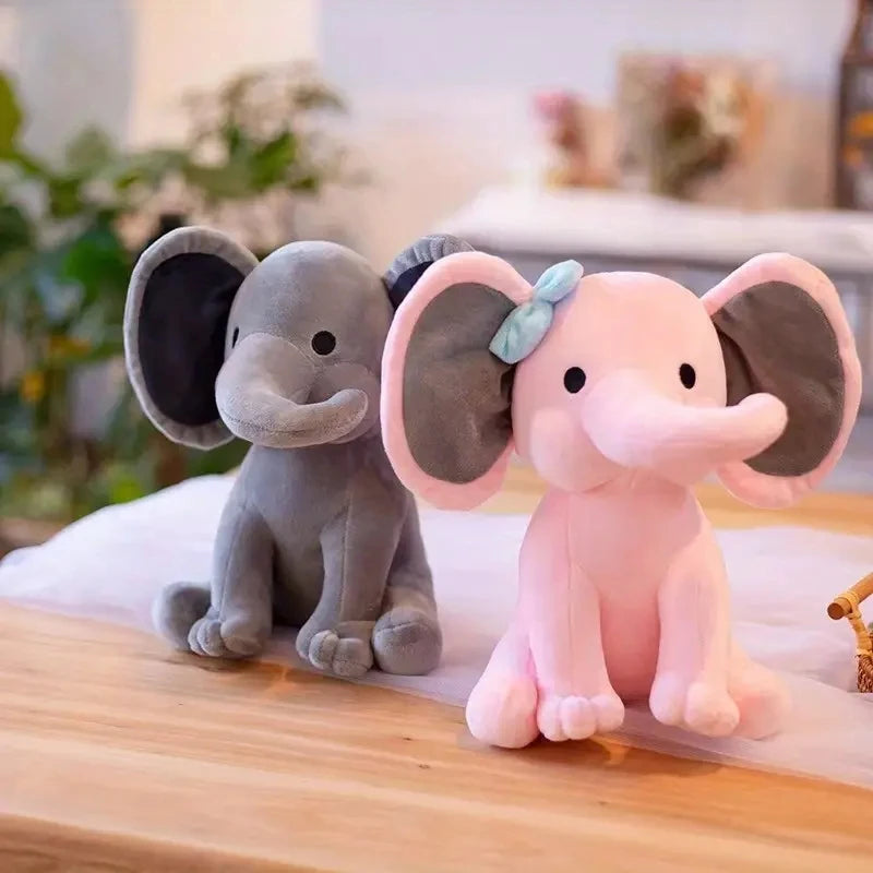 Gray Elephant Plush Toy – 25cm Soft Stuffed Animal Pillow