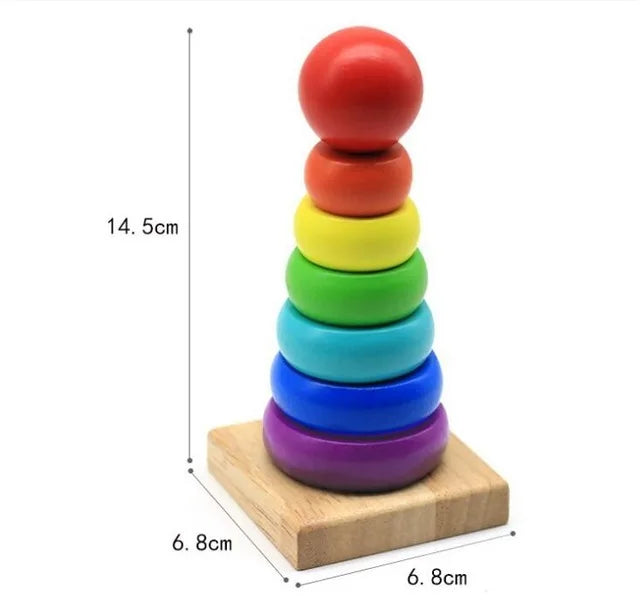 Wooden Shape Sorting Toy – Montessori Blocks & Puzzle