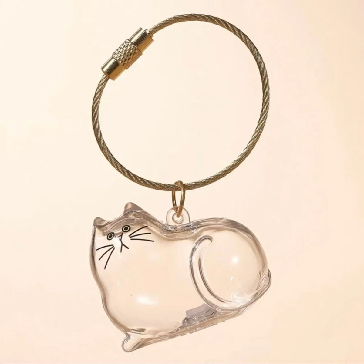 Pet Hair Memorial Keychain – Cat and Dog Keepsake Pendant