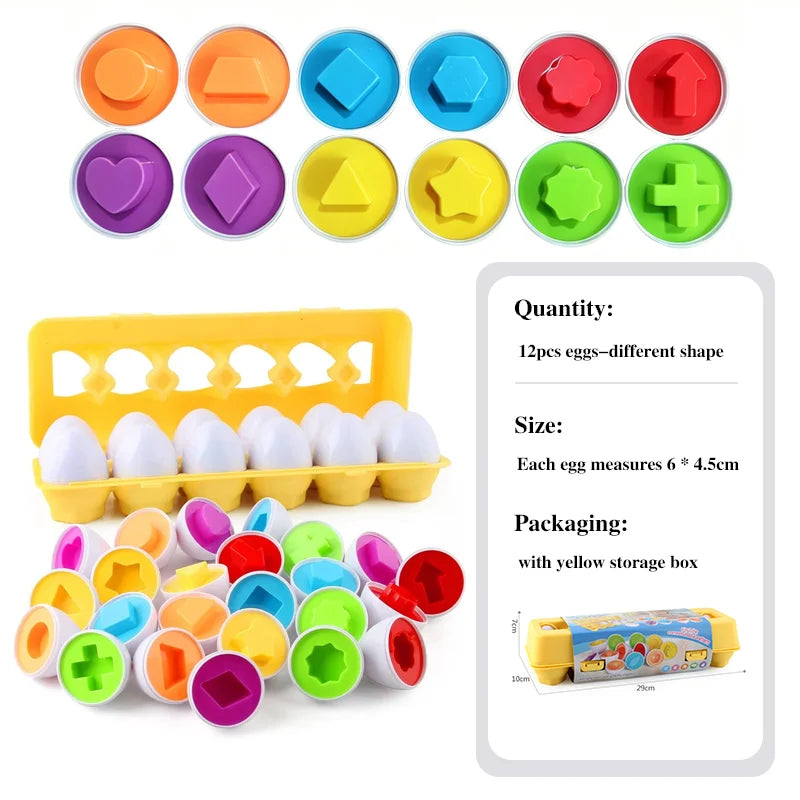Egg Shape Matching Toy – Color and Shape Learning Puzzle