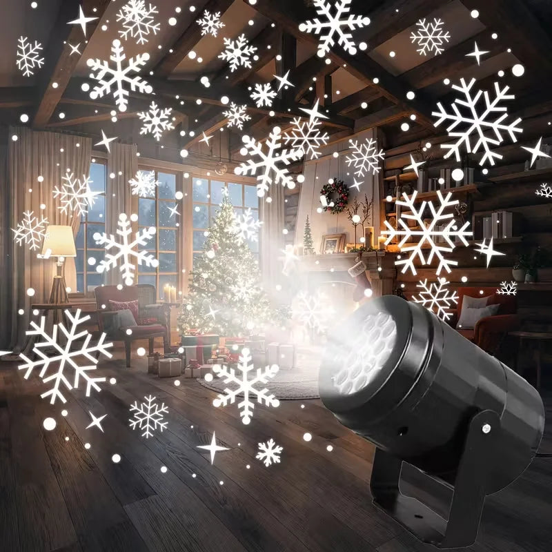 Snowflake Projector Light USB Rotating Christmas Decoration