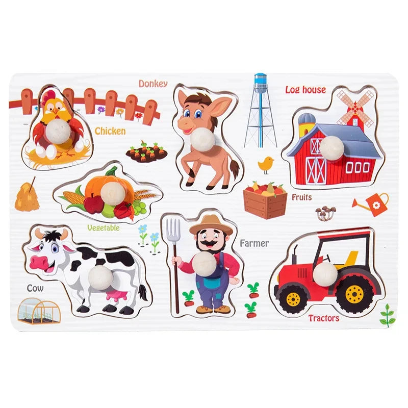 Montessori Wooden Puzzle Educational Shape Matching Toy