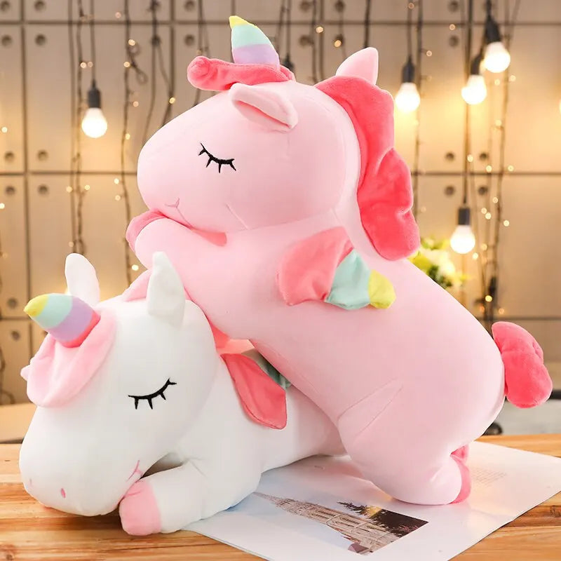 Unicorn Plush Toy, Soft Huggable Stuffed Animal in 25 or 50cm