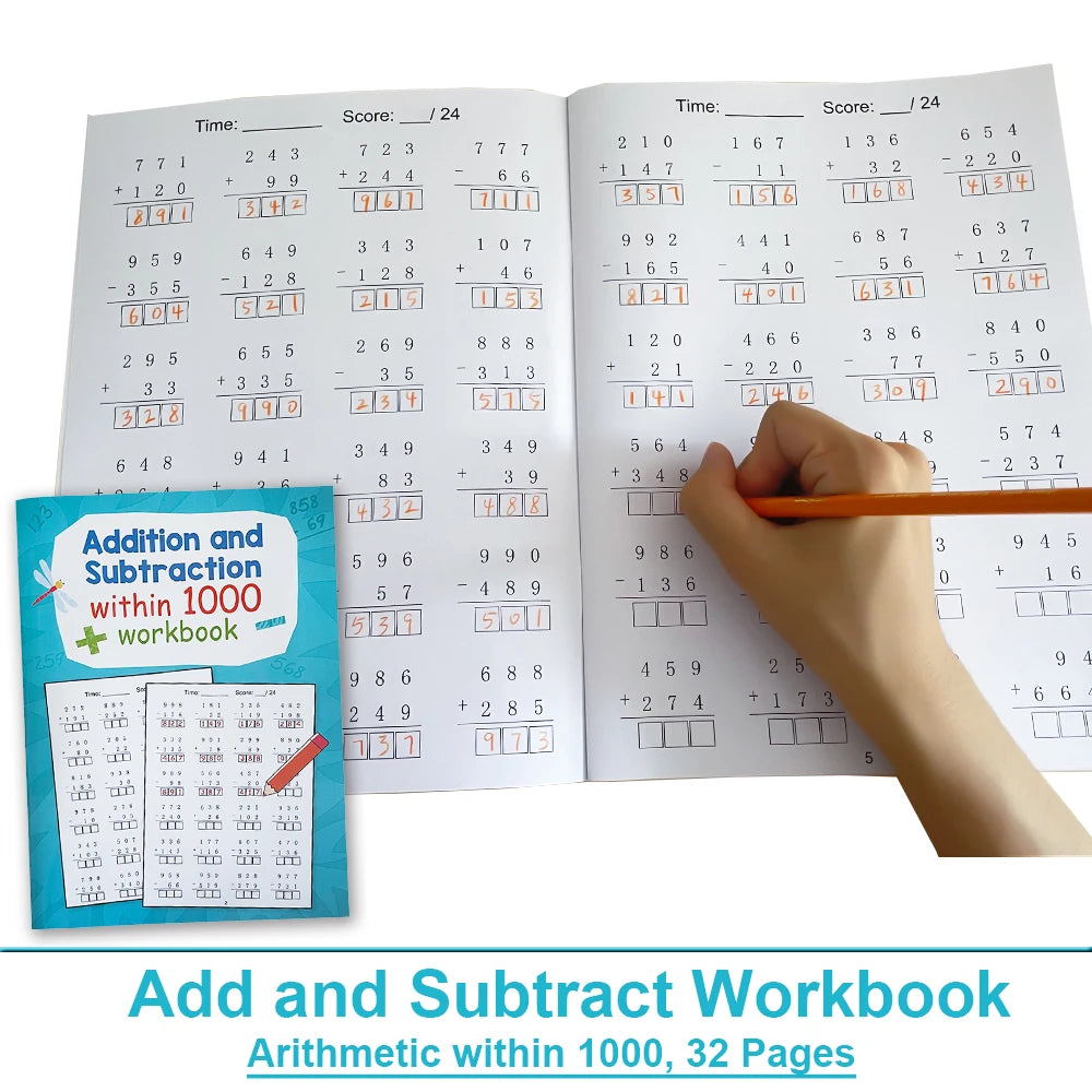 Addition and Subtraction Workbook for Kids – Math Practice Book