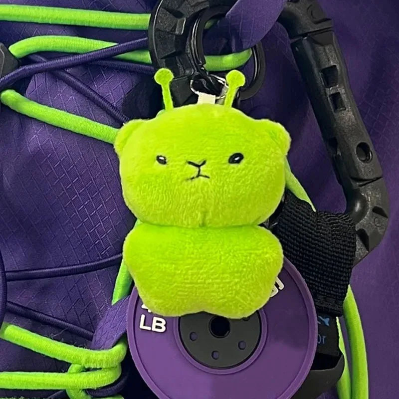 Mini Alien Cat Plush Keychain – Green Space Cat Pendant