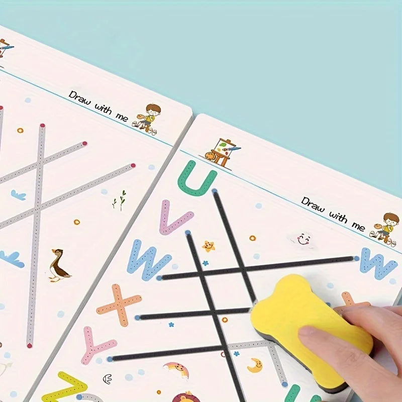 Reusable Magic Practice Workbook for Kids, Handwriting & Drawing