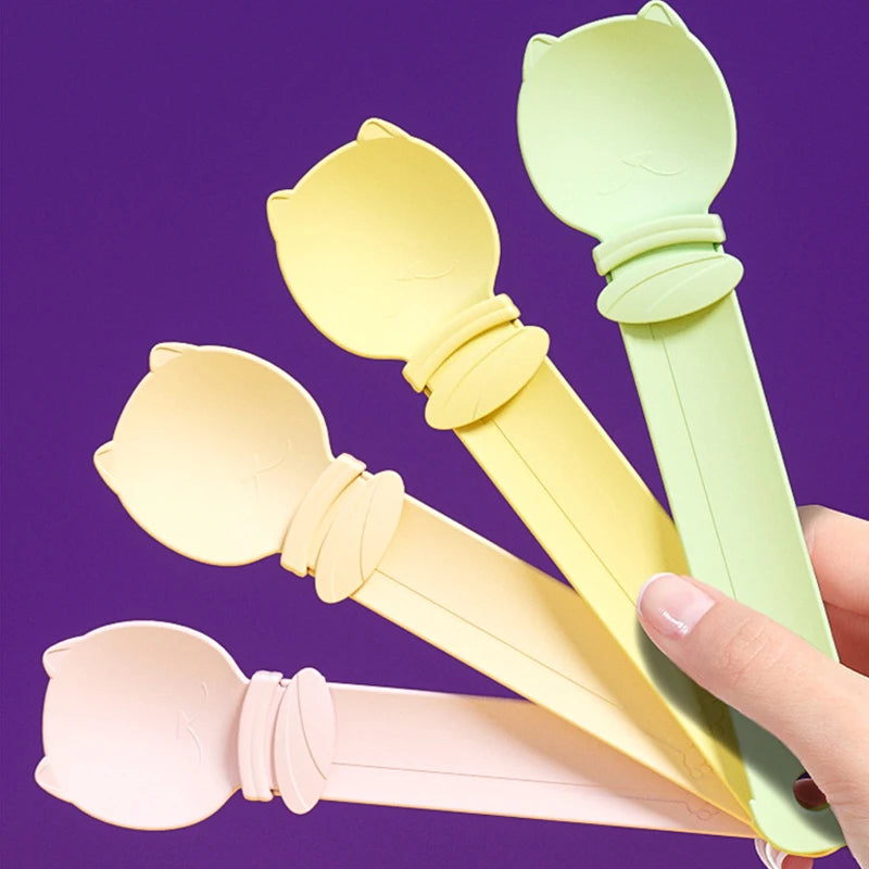 2PCs Cat Strip Squeeze Spoon Cat Strip Feeder for Lickable Wet Cat Treats Pet Liquid Snack Feeding Tool Cat Feeder Pet Supplies