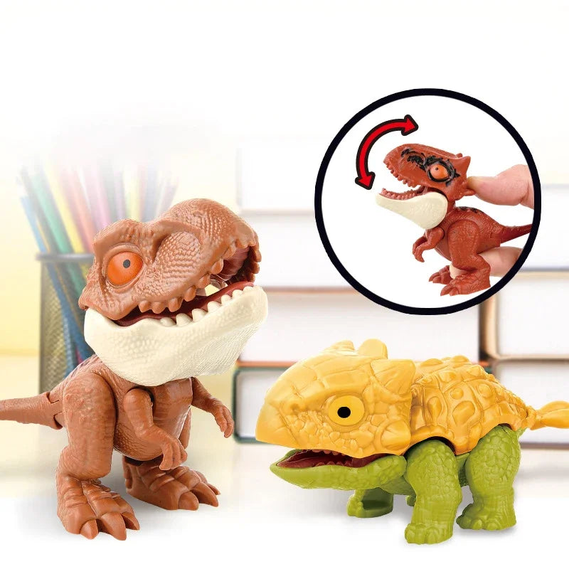 Finger Dinosaur Toy 5 Piece Movable Mini Dinosaur Figure Set