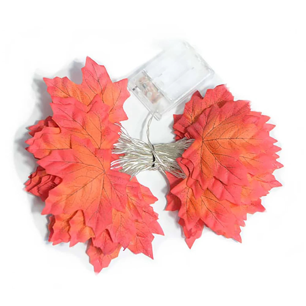 Halloween Maple Leaf String Lights for Fall & Thanksgiving Decor