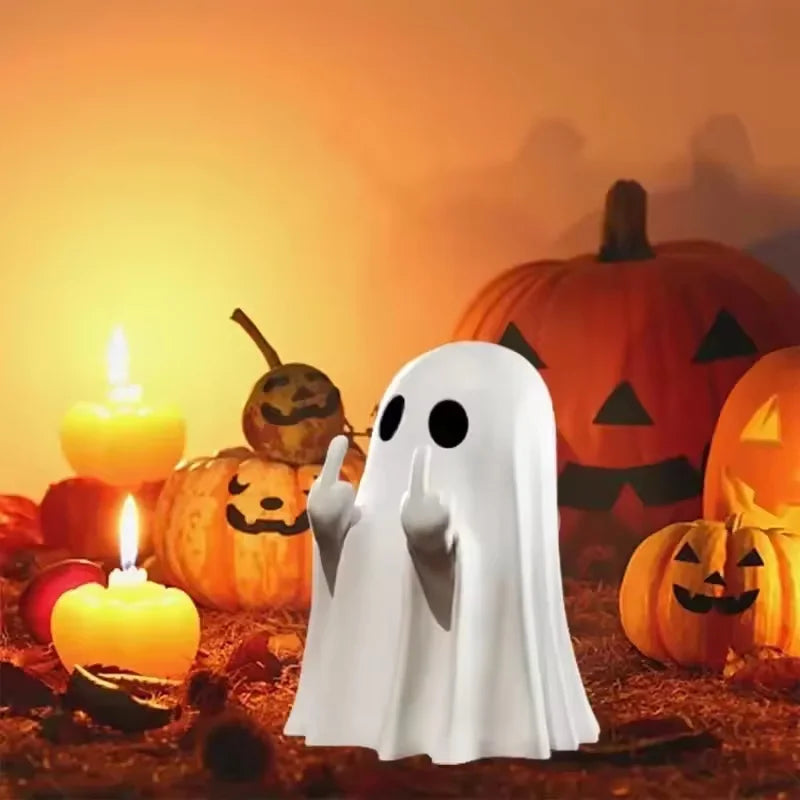 Middle Finger Ghost Halloween Decor Figurine