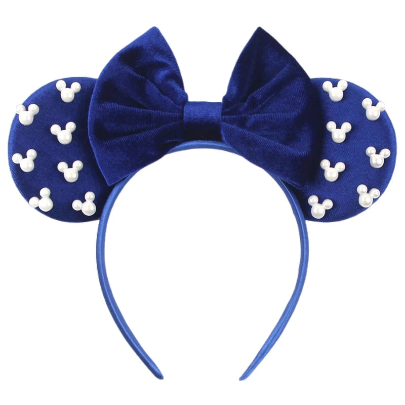 Mouse Ears Headband – Velvet Bow Hair Accessory