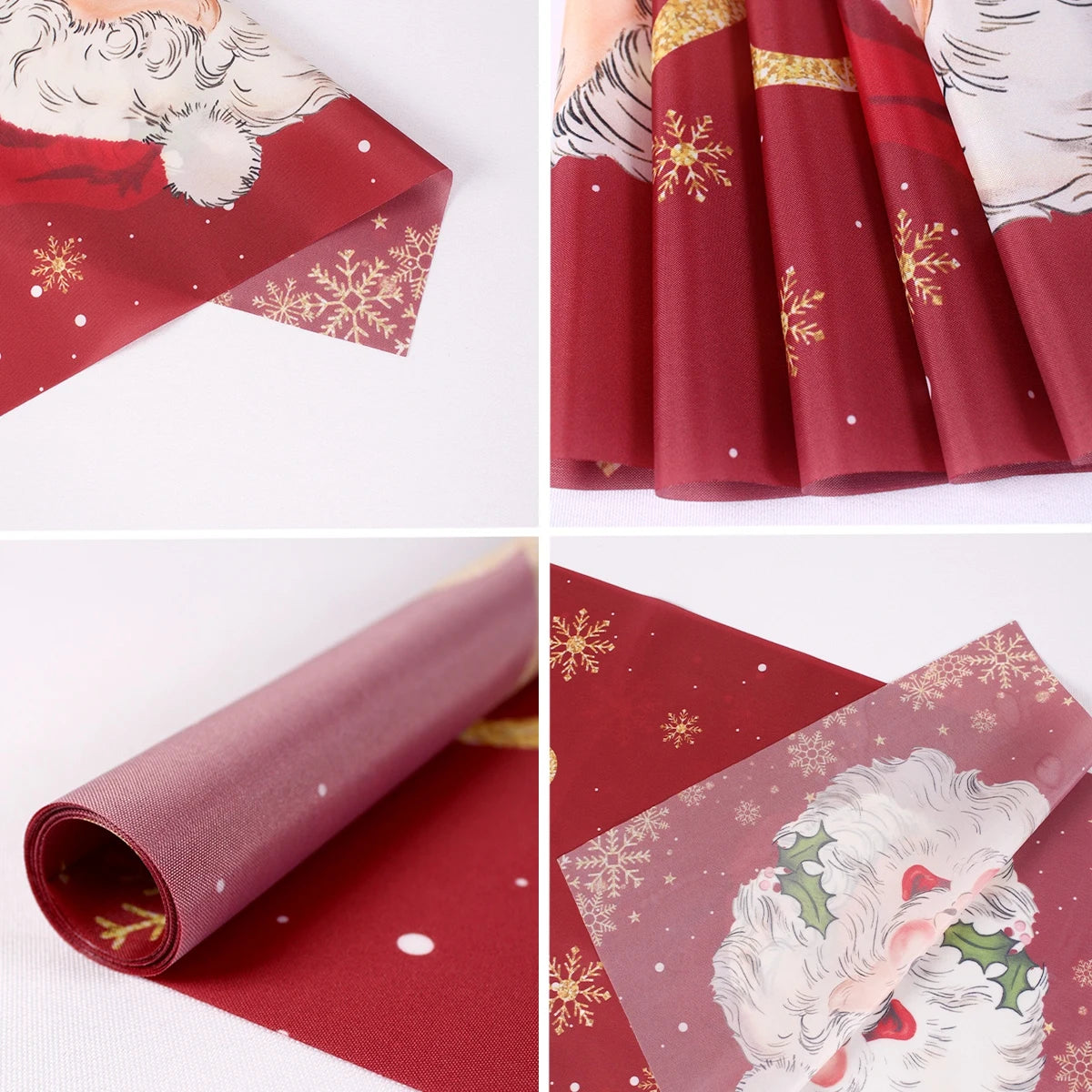 Santa Claus Christmas Table Runner – Holiday Table Decor