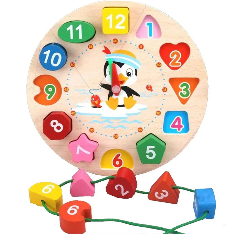 Wooden Shape Sorting Toy – Montessori Blocks & Puzzle