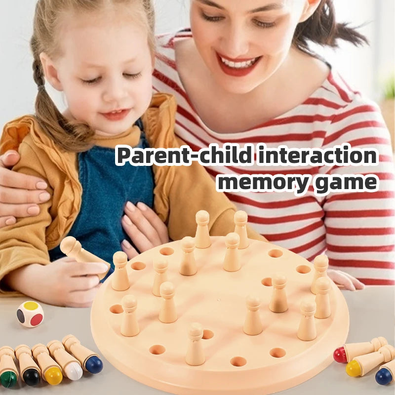 Memory Chess Matching Game: Family Board Games for Kids and Adults, Montessori Preschool Learning Educational Toy