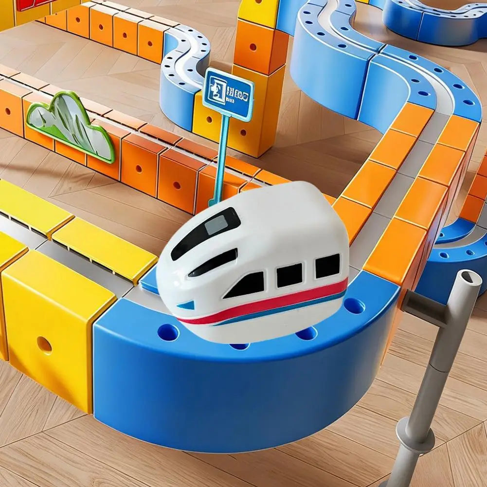 Electric Train Expansion Car for Magnetic Flexible Track Sets