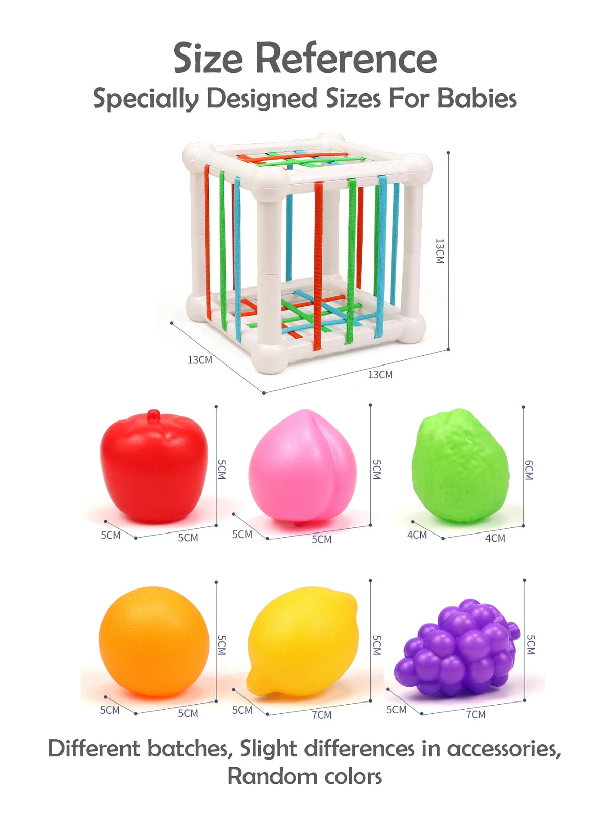 Rainbow Shape Sorter Toy – Montessori Sensory Cube