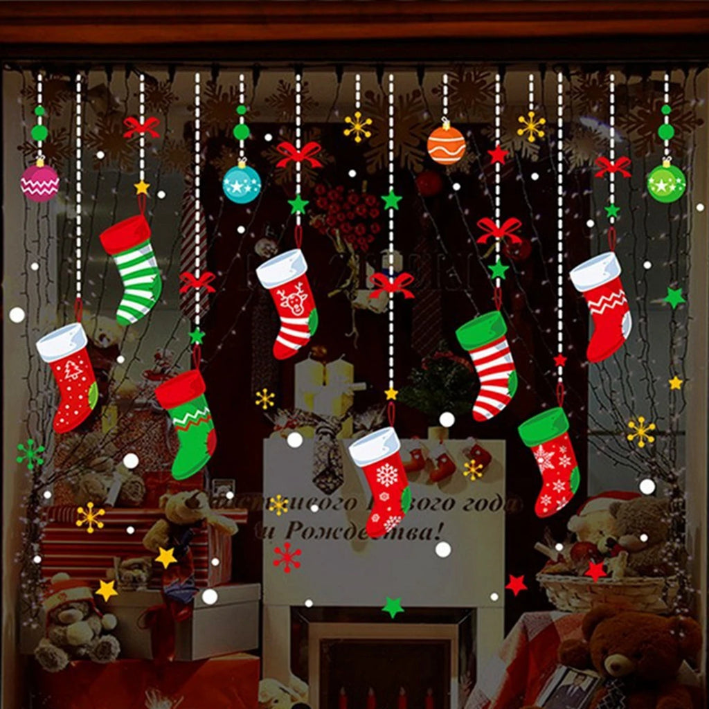 Christmas Window Stickers Wall Decorations for Home