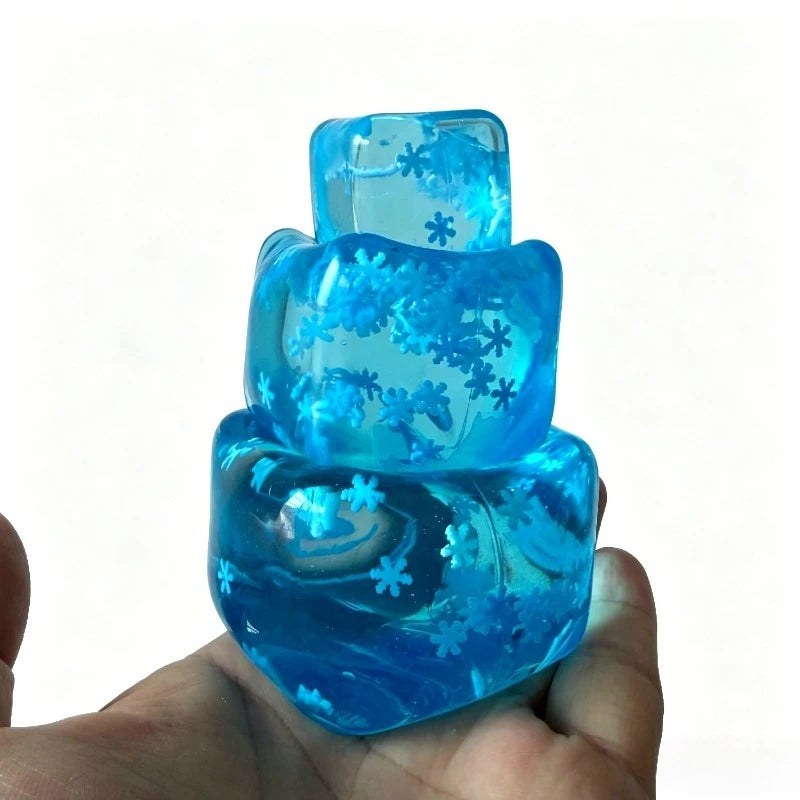 Snowflake Ice Cube Squishy Toy Slow Rising Fidget