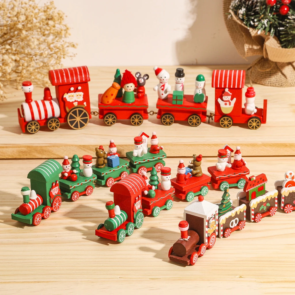 Christmas Train Decoration Wooden or Plastic Holiday Ornament