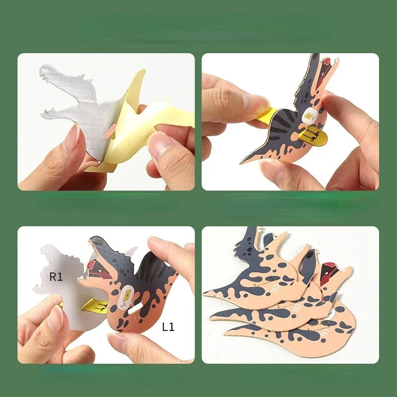 3D Dinosaur Puzzle Paper Model Educational Toy for Kids