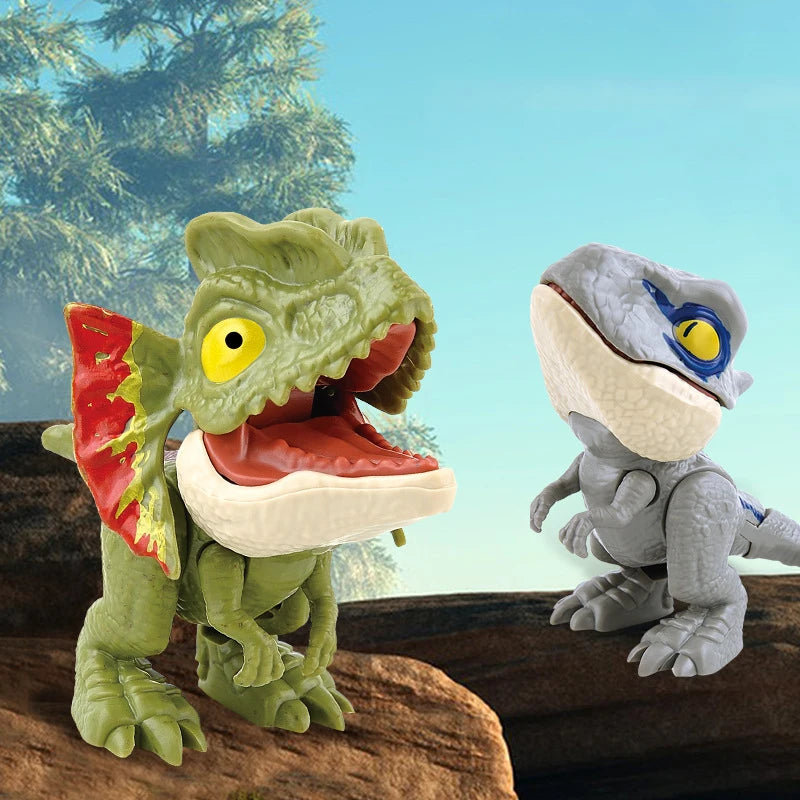 Finger Dinosaur Toy 5 Piece Movable Mini Dinosaur Figure Set