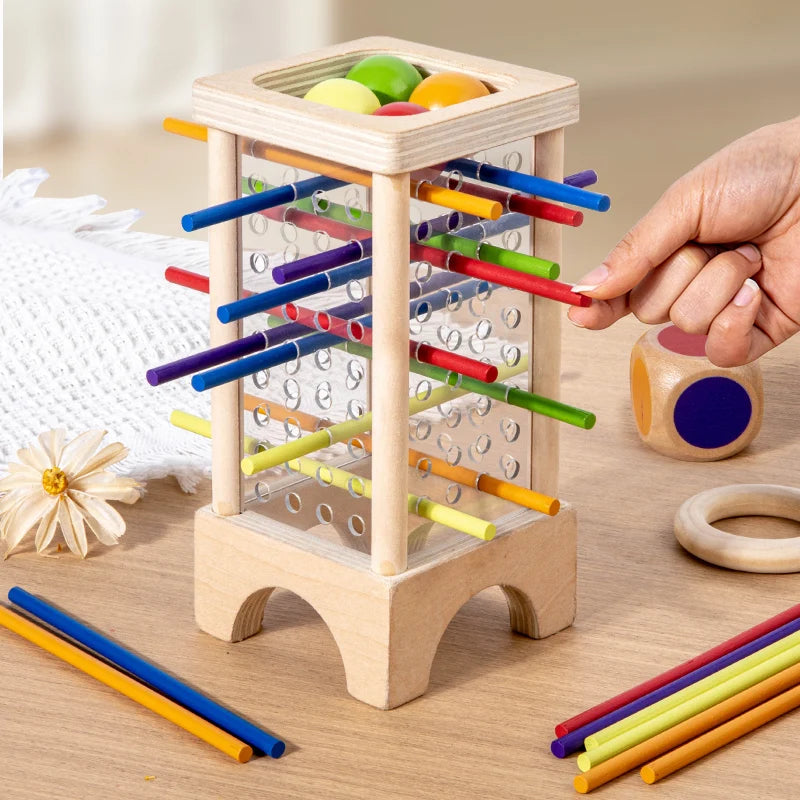 Wooden Stick Picking Game – Montessori Family Board Game