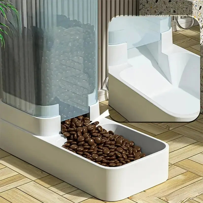 Gravity Dog Feeder and Water Dispenser – Plastic Pet Set