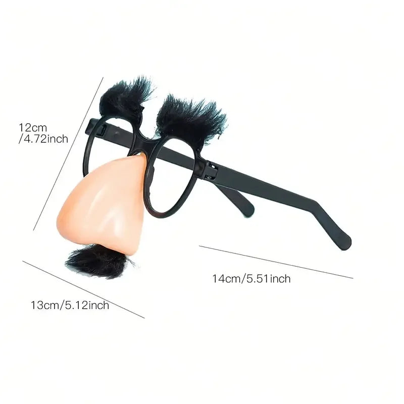 Halloween Costume Glasses with Nose Beard & Eyelashes