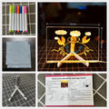 LED Glow Drawing Board – 7 Color Markers & Display Stand